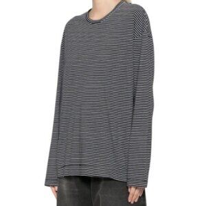 MEC blue white striped long-sleeve scoop neck shirt size XL